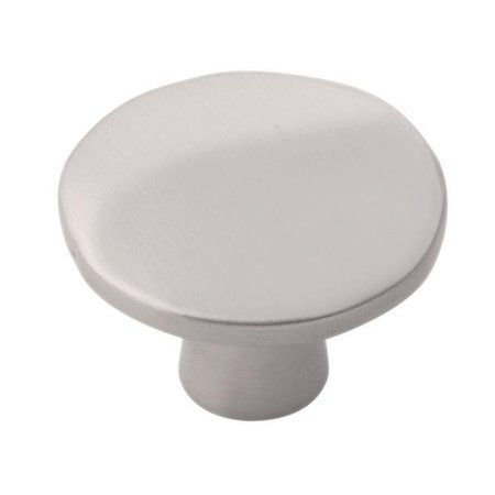 GAN EDEN 1.37 in. Dia. Willow Cabinet Knob - Satin Nickel GA1343703